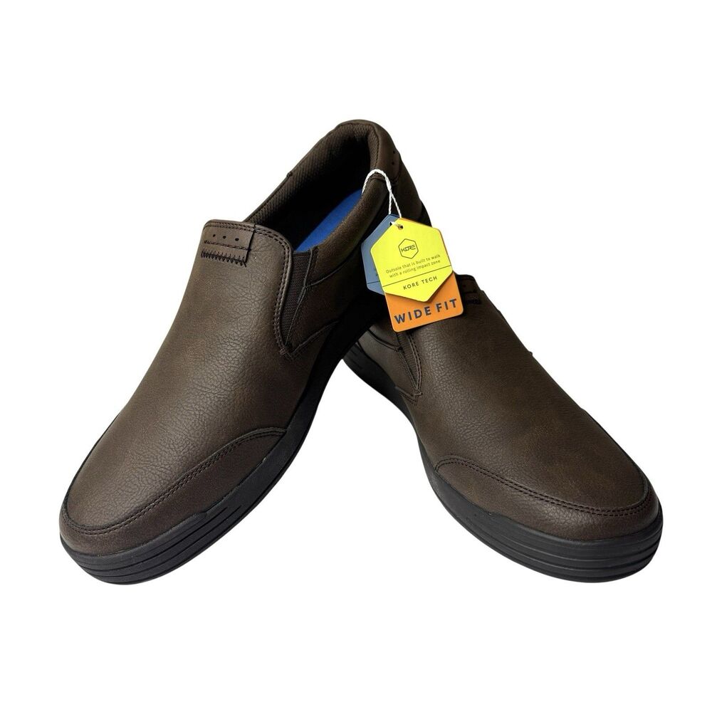 Nunn Bush Kore City Walk Moc Toe Lightweight Slip-on Men' Size 8.5W Coffee Brown
